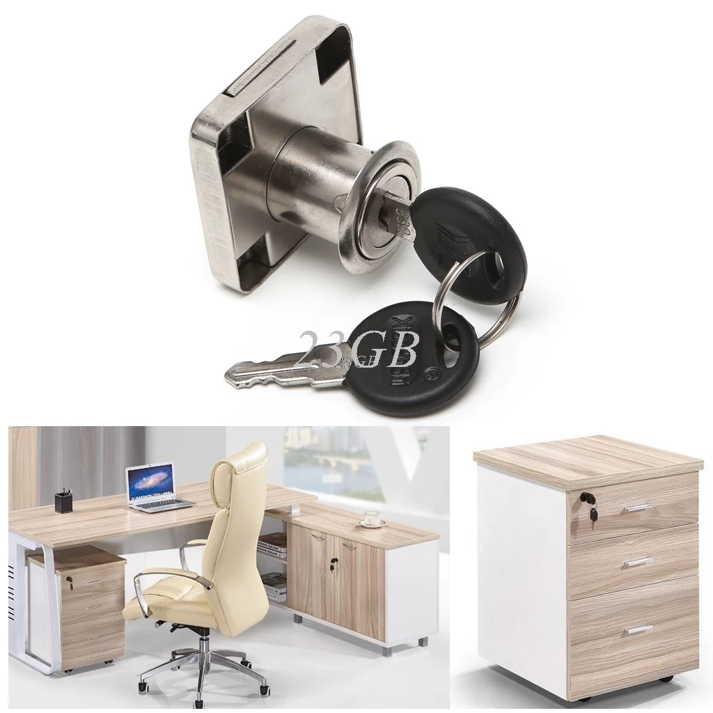 22mm Drawer Cam Lock with 2 Keys For Office Wardrobe Cupboard