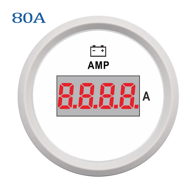 52 мм Цифровые амперметры 0-150A 9-32 в амперметр водонепроницаемый ЖК-дисплей красная подсветка для автомобиля лодки Авто грузовика