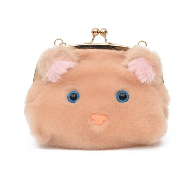 Rdywbu Cute Faux Fur Cartoon Animal Shoulder Bag Women's New Winter ...