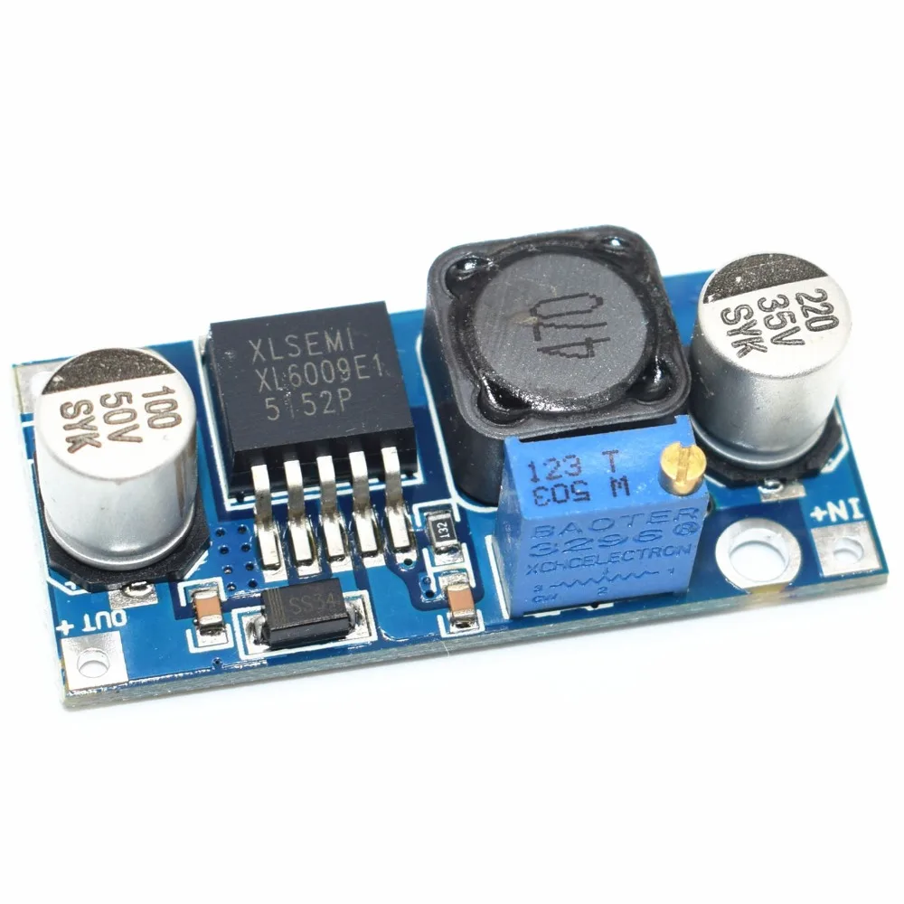 

10pcs/lot TENSTAR ROBOT XL6009 DC-DC Booster module Power supply module output is adjustable Super LM2577 step-up module