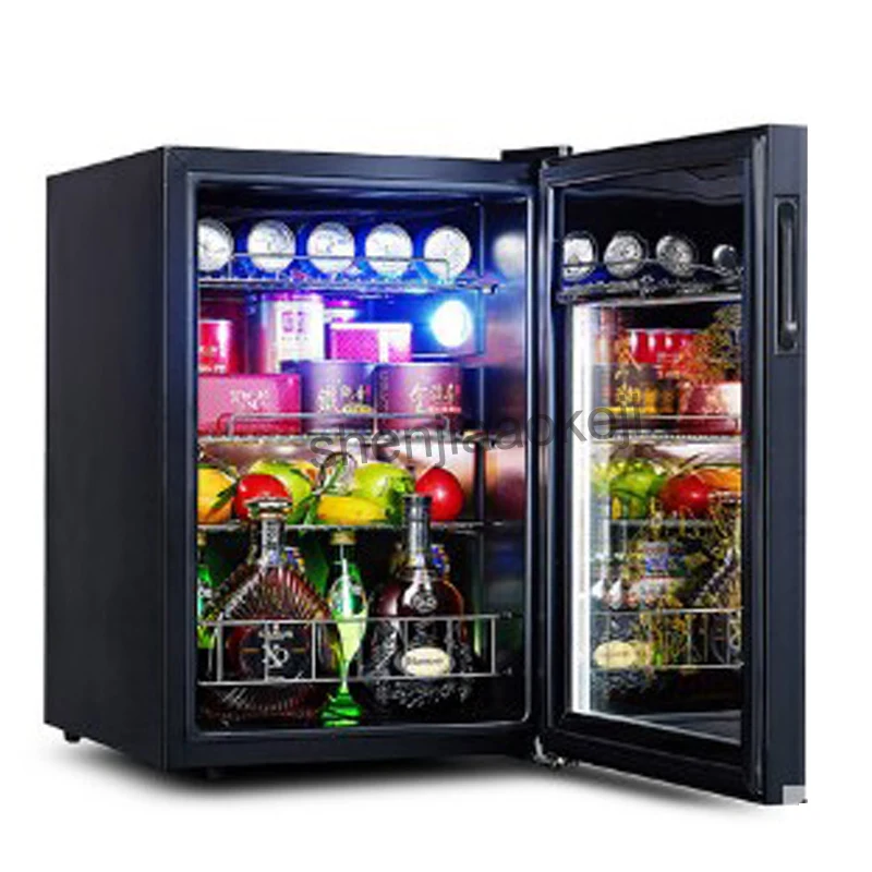 62L холодильник, холодильная установка винные холодильники прозрачная стеклянная дверь чай и напитки морозильные камеры-5to10 градусов C для