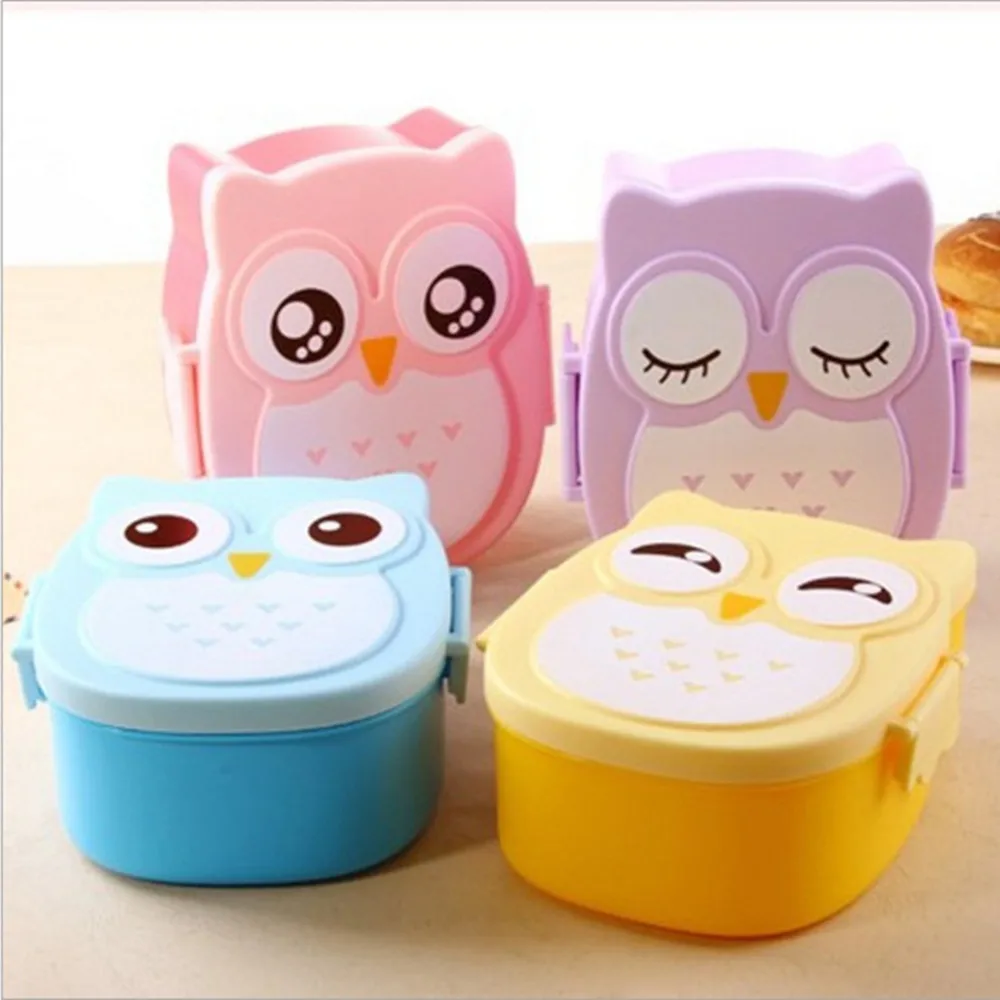 

Portable Kids Student Lunch Box Bento Outdoor Camping Picnic Box Container Cartoon Owl Lunch Box Food Container Storage Box