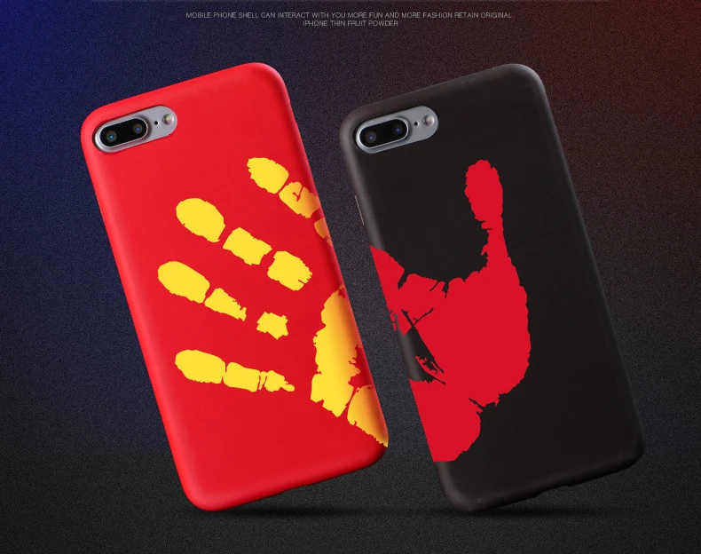 Hot Discoloration Temperature Sensing Change Color Phone Case For iPhone X XS MAX XR 8 7 6 6s Plus 5 5S SE Matte Thermal Sensor |