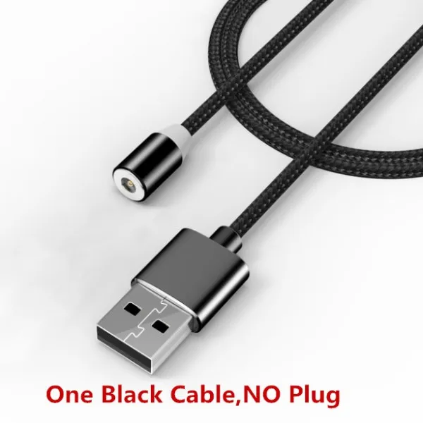 NOHON 3 в 1 быстрый светодиодный магнитный кабель для зарядки 8 Pin Micro usb type C для iPhone X 7 8 6 Xiaomi 4 Магнитный кабель для зарядки - Цвет: Cable Without Plug