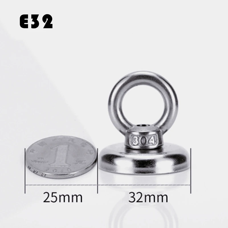 

2Pcs D32 Super Powerful Neodymium Magnets Free Shipping Search Magnets Hook Strong Magnet Fishing Salvage Permanent NdfeB Holder