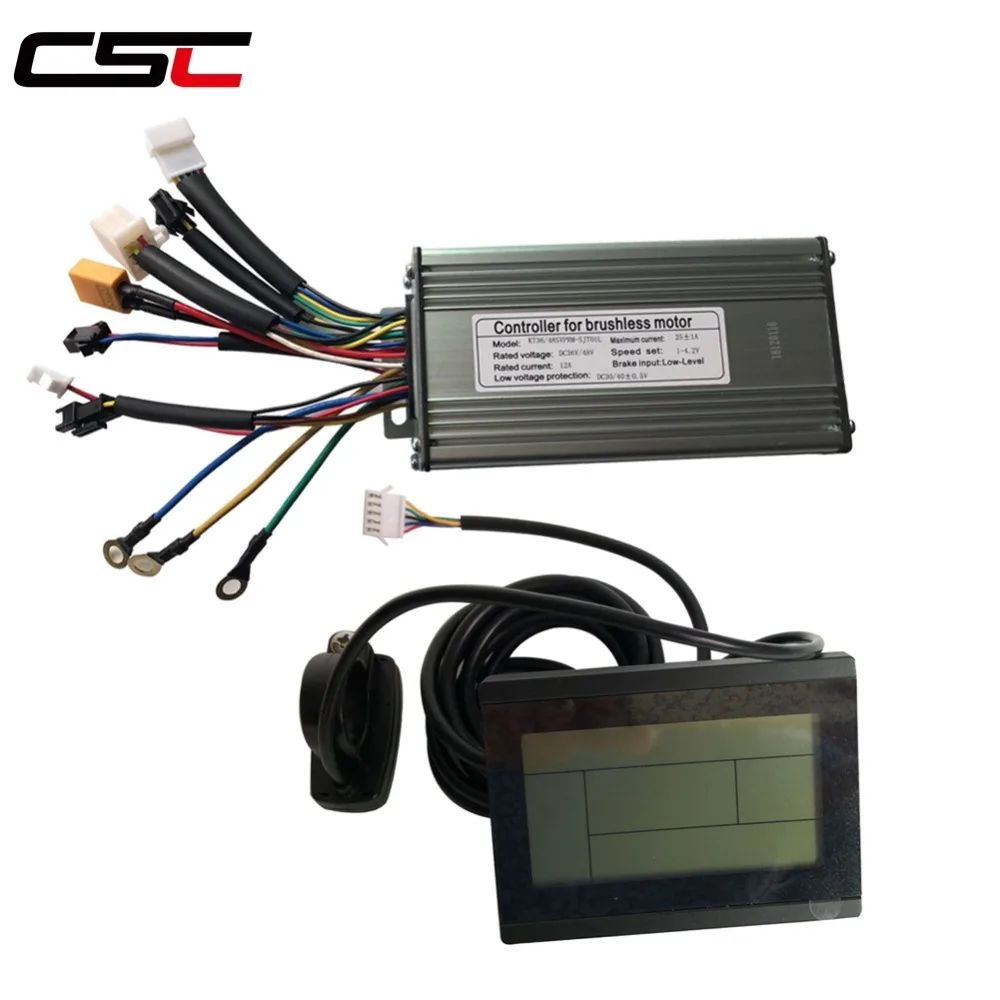 Excellent 36V 48V 500W 25A Electric Bicycle Brushless 9 Mosfet Sine Wave Controller with KT LCD3 LCD8 Display Panel Ebike Accessories 2