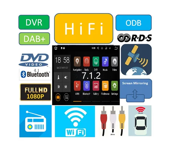 Sale Wholesale! Android 8.0 4G RAM / Android 7.1 2G  Car DVD Radio Stereo GPS For BMW M3 E39 E39 X5 dvd player AUDIO Audio Navigation 12