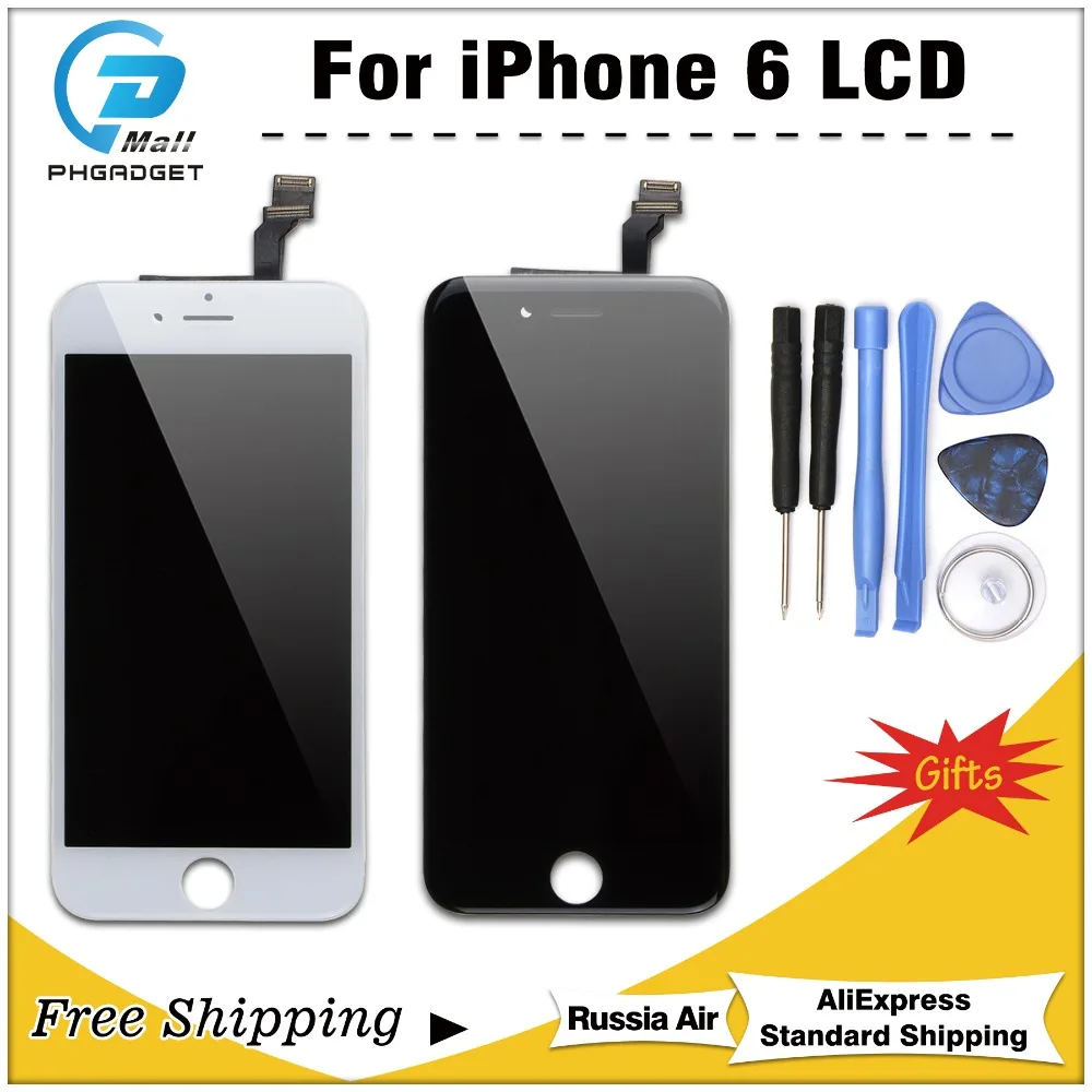 

1PCS Grade AAA+++ LCD for iPhone 6 6G Touch Screen Display Replacement Digitizer Assembly No Dead Pixel
