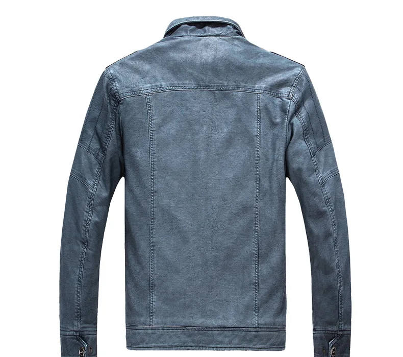 Модная новая японская стираемая винтажная кожаная куртка осень плюс бархатная куртка мужская мотоциклетная кожаная куртка хорошего