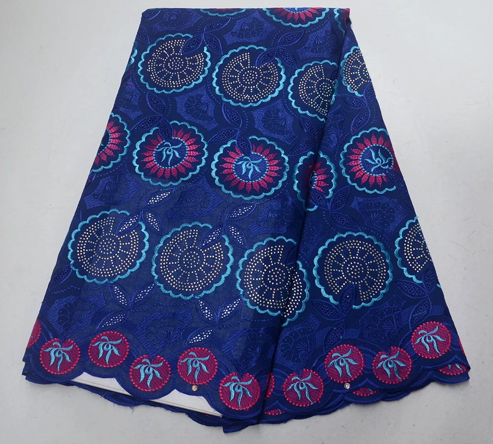 

New Good Quality Swiss Voile Lace Fabrics African Lace Fabric For Evening Dresses Royal blue Swiss Voile Lace In Switzerland