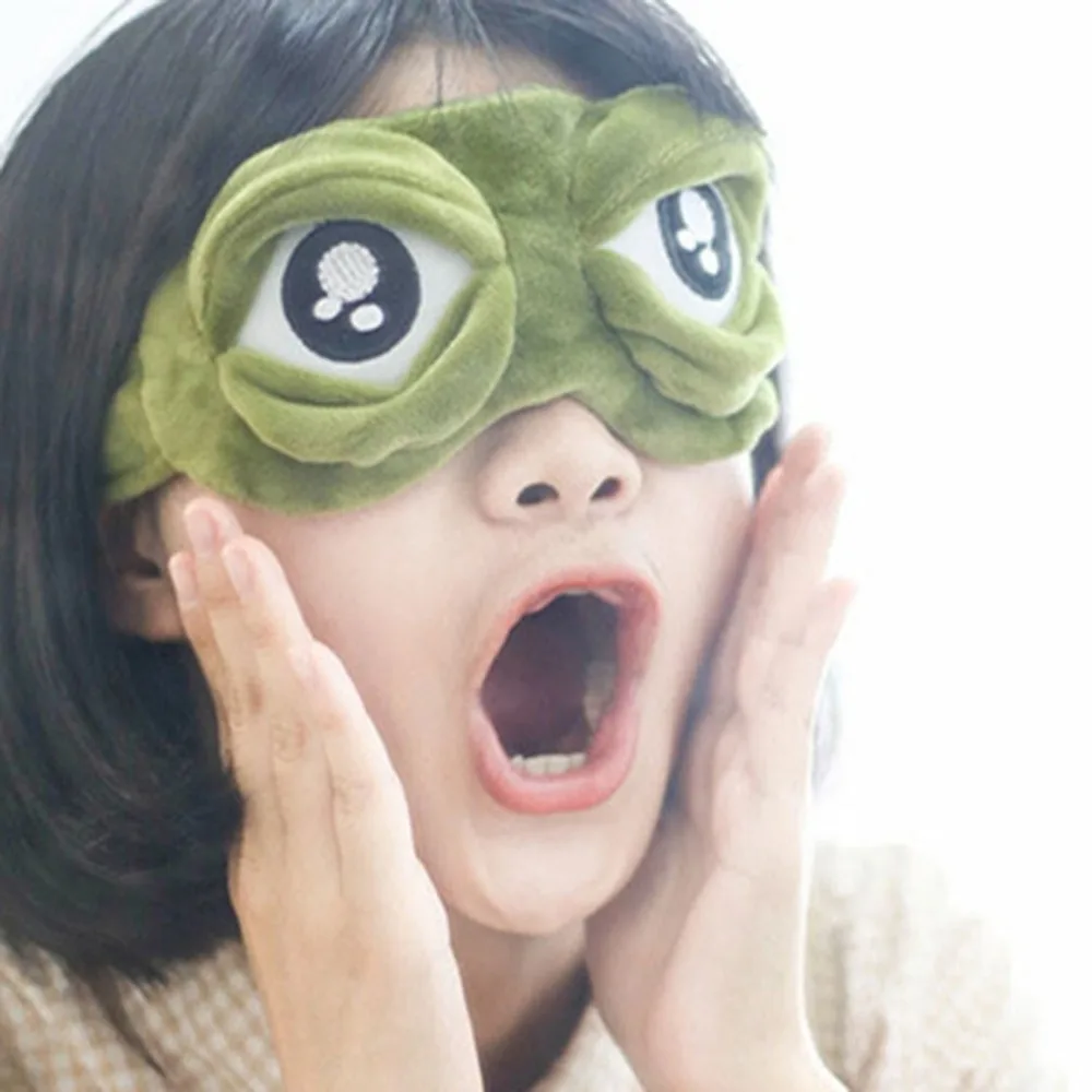 Lovely Frogs Eyes Sleeping Eye Mask Elastic Bandage Eyeshade Cover