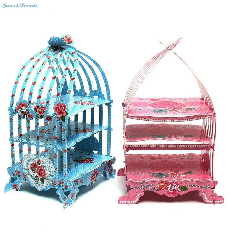 Cupcake-Display-Stand-Paper-Craft-Decor-Cake-Stand-Vintage-Wedding-Tea-Party-Cardboard-Holder-Rack-Bakeware