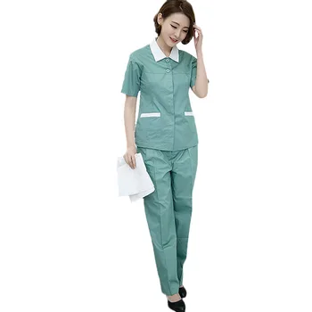 

Women's Scrubs Set Contrasting Color Design Medical Nursing Uniform Nurses Accessories Hospital Uniform