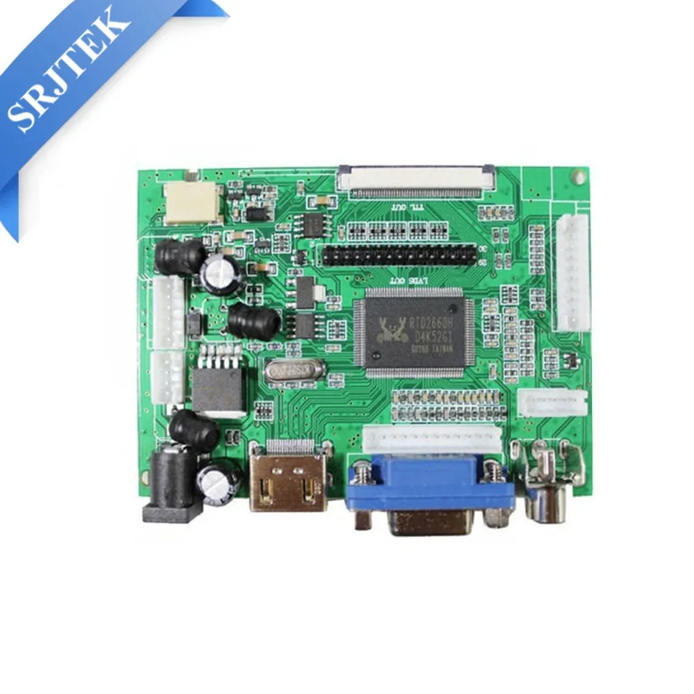 Srjtek ЖК-дисплей Дисплей TTL LVDS плате контроллера HDMI VGA 2AV 50pin для AT070TN90 92 94 Поддержка