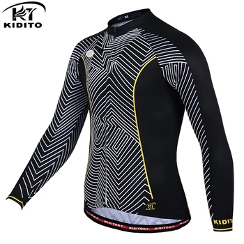 

KIDITOKT Winter Thermal Fleece Cycling Jersey Ciclismo Ropa cheap clothing china Bike Long Sleeve Sportswear Cycling Clothing