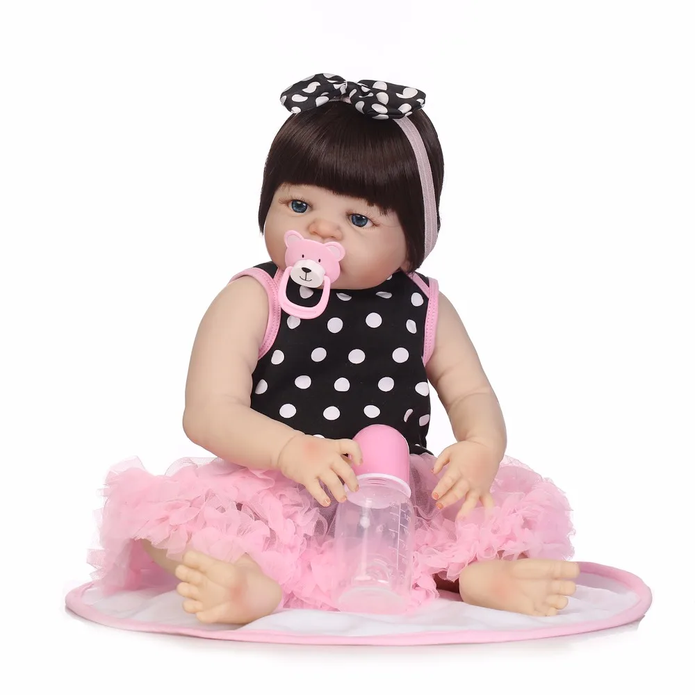 NPK 19 pulgadas 46 cm cuerpo completo silicona Reborn Baby Girl muñecas Reborn Can Bath Bebe Reborn muñecas para bebés niños Juguetes bonecas NPK 19 pulgadas 46 cm cuerpo completo silicona Reborn Baby Girl muñecas Reborn Can Bath Bebe Reborn muñecas para bebés niños Juguetes bonecas