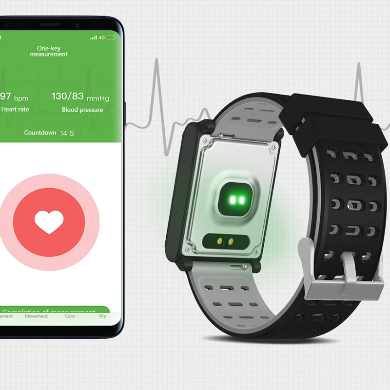 

Smart Wristband Fitness Monitor Smart Watch Heart Rate Tracker Blood Pressure Smart Band Watch for IOS Android Phone SMS Push
