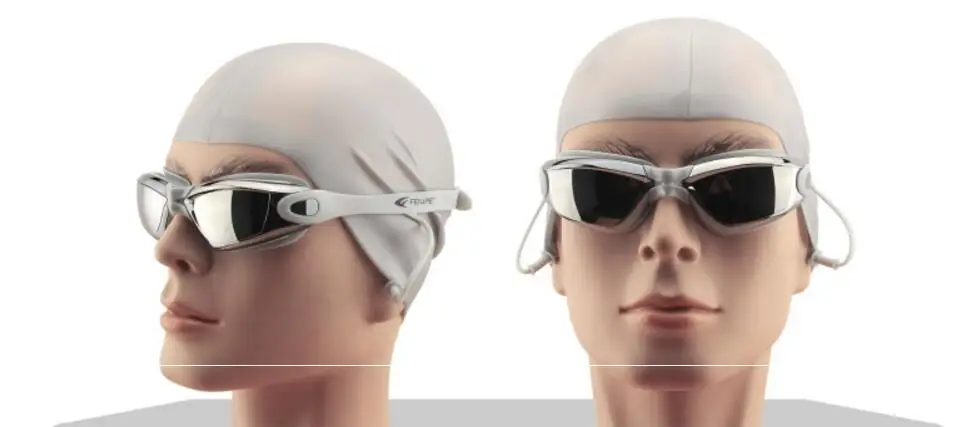 Противотуманные очки, водонепроницаемые очки с гальваническим покрытием, очки для плавания, профессиональные очки для плавания с крышкой для плавания ming