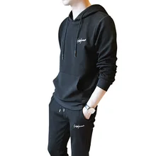 Rlyaeiz Лидер продаж корейский повседневное спортивная одежда демисезонный костюм для мужчин комплект однотонная одежда толстовки+ брюки для девоче