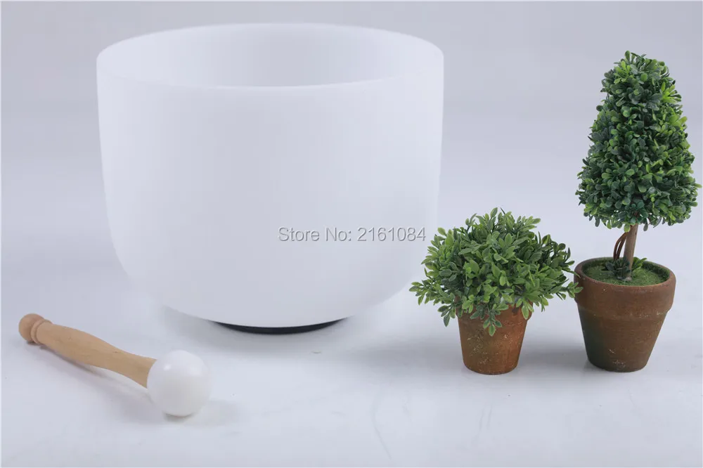

Frosted A Third Eye Chakra Quartz Crystal Singing bowl 14 inch with free suede and o ring