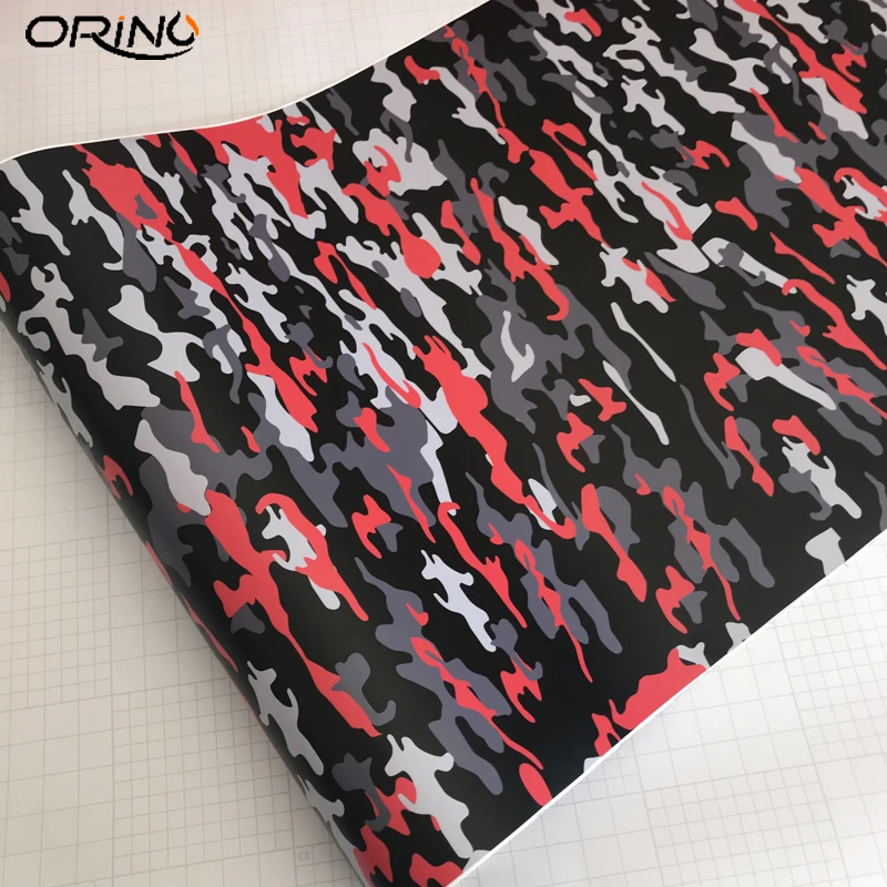 Black Grey Red Vinyl Film Sticker-1