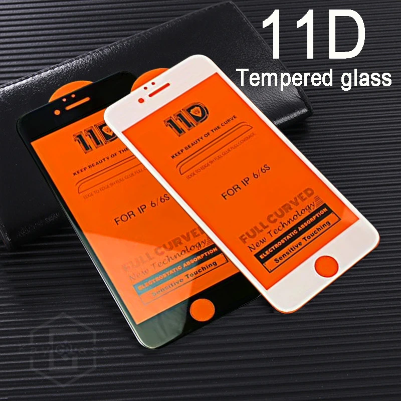 

11D protective glass for iPhone 6 7 6S 8 plus X XS MAX glass on iphone 7 6 8 X R XS screen protector Tempered Scratchproof flim