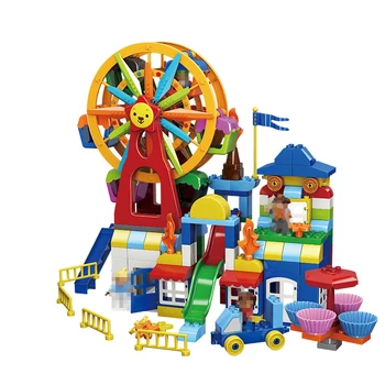 

Duplo Series Ferris Wheel Amusement Park Educational Building Block Set Gift For Kids Mailackers With Duplo Large Particle Brick