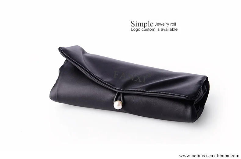 Oirlv Black Leather Travel Jewelry Pouch Watch Bracelet Storage Bag (10)