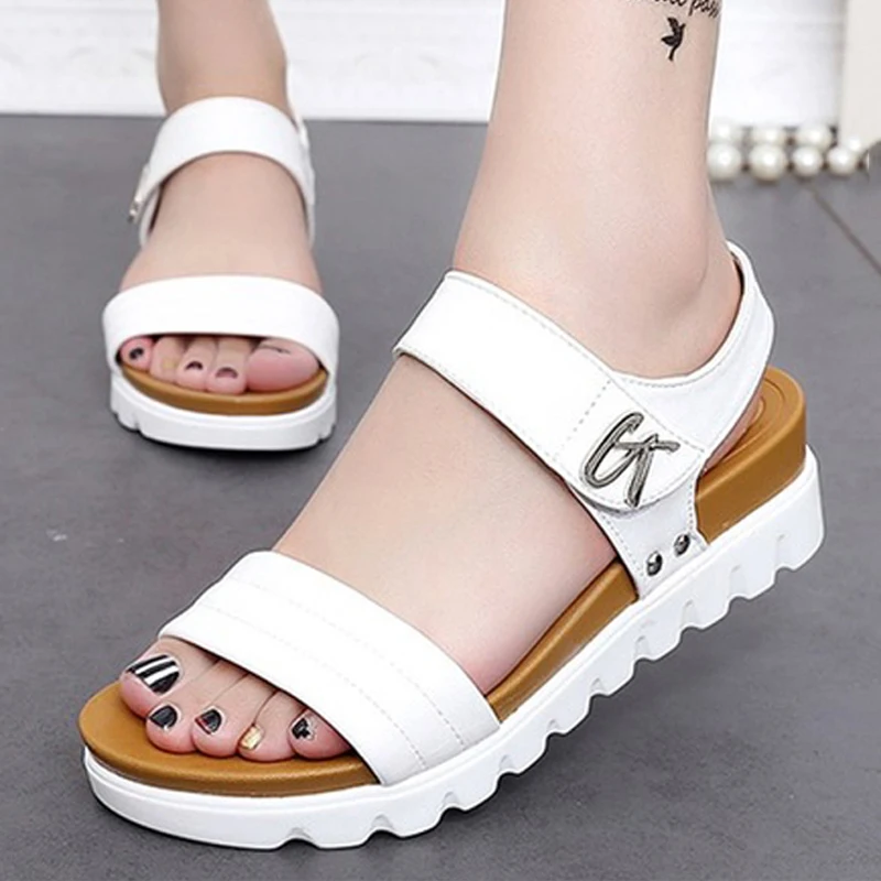 Planas De Playa De Verano 2020, Sandalias Cómodas De PU A La Moda Mujer, Tobilleras De Verano Para Exteriores Perezosas, | zviz.co.il