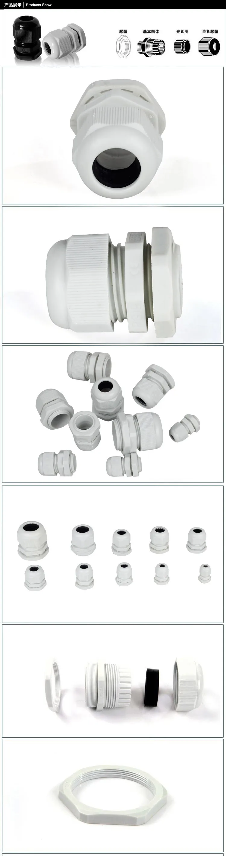 100 PCS M20X1.5 para Cabo de 6-12mm