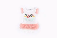 קיץ תינוקת בגדי 100% כותנה שמלת מקשה אחת bodysuits חולצה