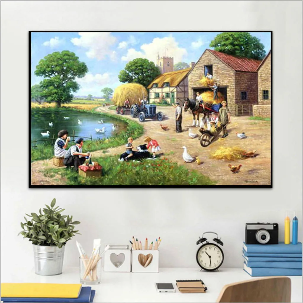 Pictures By Numbers Diamond Embroidery Paintings Rhinestone Pasted DIY Painting Cross Stitch 5D Vintage Poster 19May20 P35 | Дом и сад