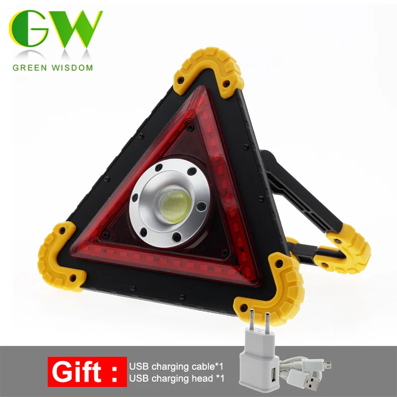 

LED Portable Spotlight Rechargeable Work Light Multifunctional Portable Warning Lamp Flashlight Outdoor Flood Light For Camping