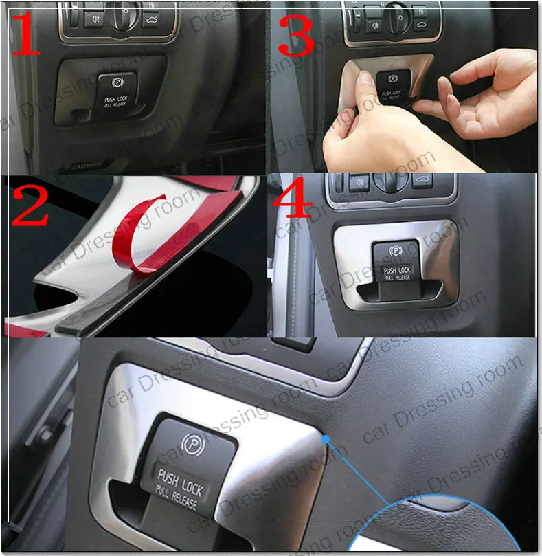 font b Car b font styling electronic handbrake decal frame cover trim font b car