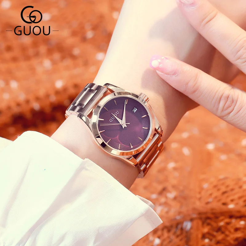 

Casual Women's Quartz Watch Ladies Rose Gold Steel Metal Business Wristwatch Dress Clock Gift Hodinky Montre Femme Reloj Mujer