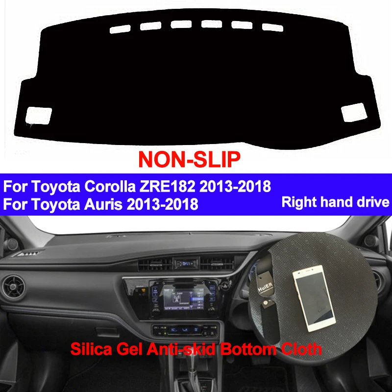 

TAIJS For Toyota Corolla Auris ZRE182 2013 2014 2015 2016 2017 2018 Dash Mat DashMat Silicone Car Dashboard Cover Pad Sun Shade
