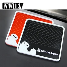 NWIEV 1X Car baymax non-slip Silicone mat For Tiguan Kia Rio Sportage Hyundai Creta Tucson BMW X5 E53 VW Golf 4 Accessories