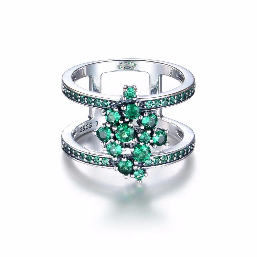 

Women Ring 100% 925 Sterling Silver High Fashion Rings With Green Cz New Ring For Women DIY Jewelry RIPY113-7 Movie Jewelry