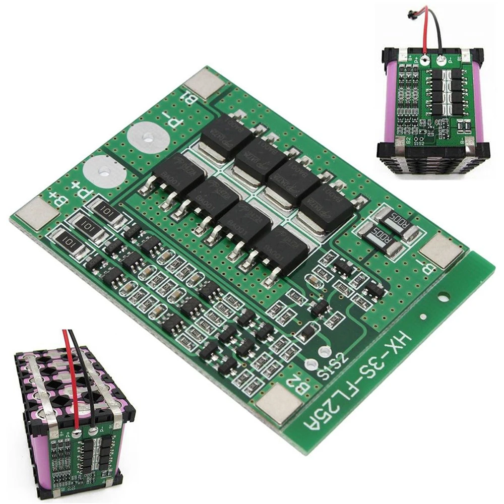 3 серии 12 В 25A Защита печатной платы протектор с балансом BMS для 18650 литий-ионный аккумулятор
