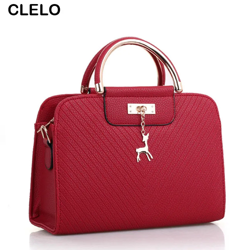 Aliexpress.com : Buy CLELO Fashion PU Handbags Women Shoulder Bags ...