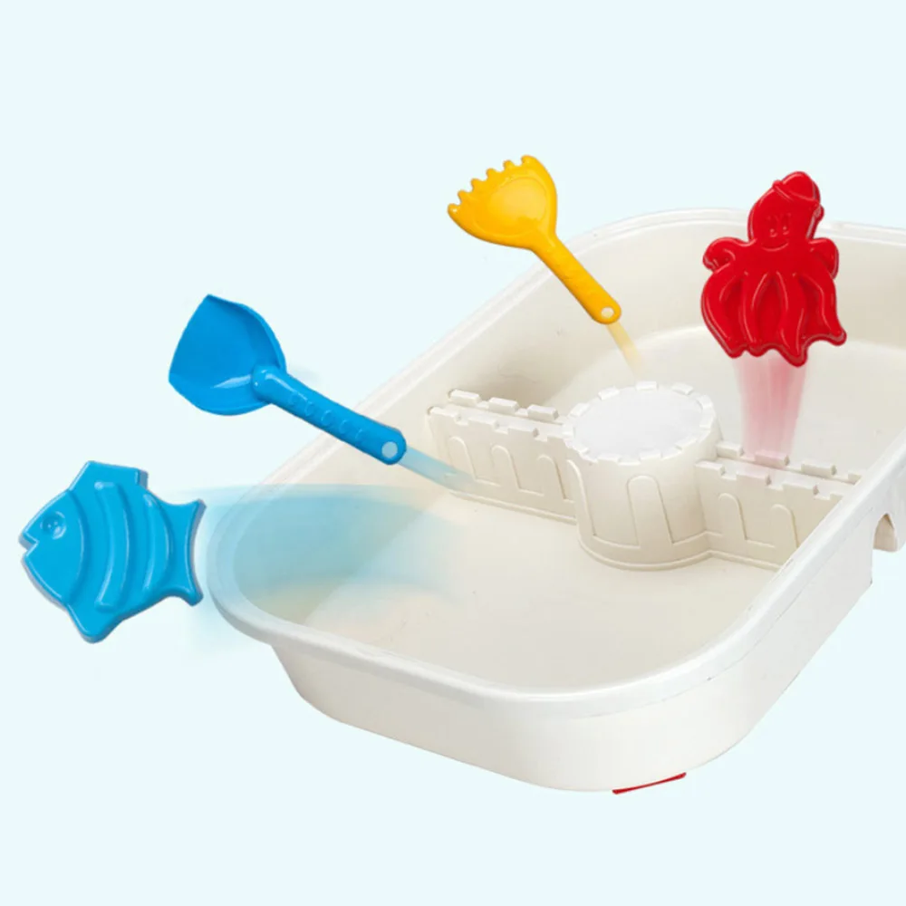  9 Pcs Kids Baby soft Silicone beach toys for children SandBox Set Kit Sea sand bucket Rake Hourglas