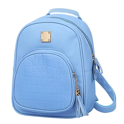 Бренд YBYT, новинка, женский рюкзак из искусственной кожи, Аллигатор, женская сумка для покупок, Женская дорожная посылка, повседневные Рюкзаки для девушек - Цвет: Синий