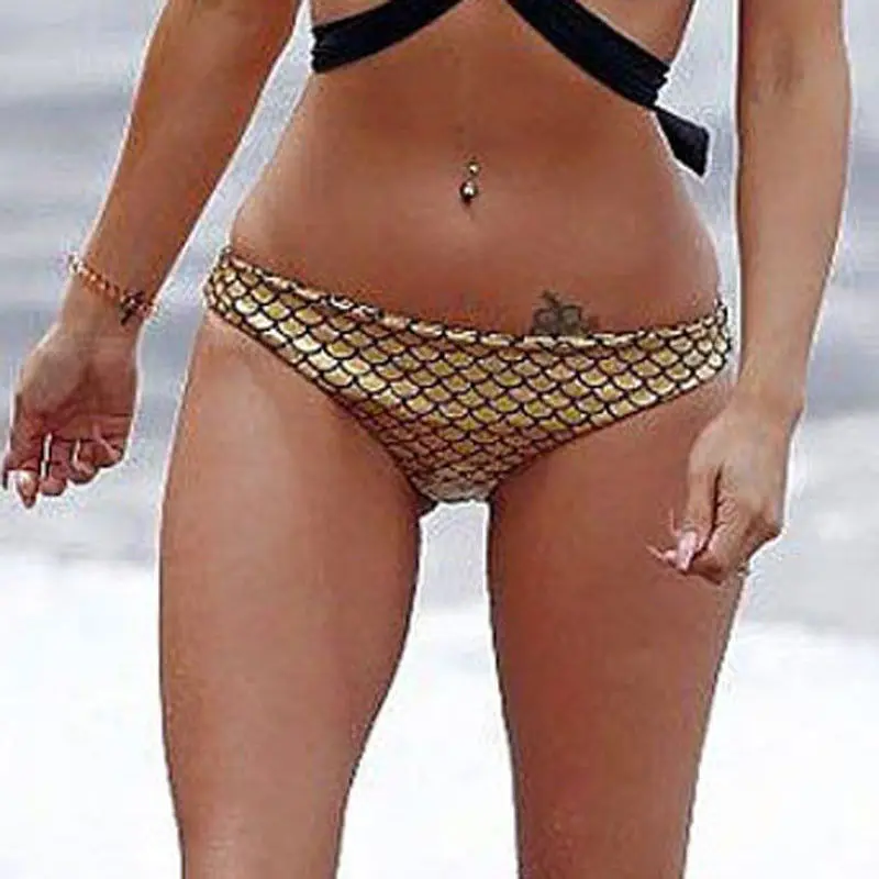 

Womens Bikini Mermaid Swim Bottoms Plaid Bathing brief Bottom Thong V Swimwears Swimsuits Panties Briefs