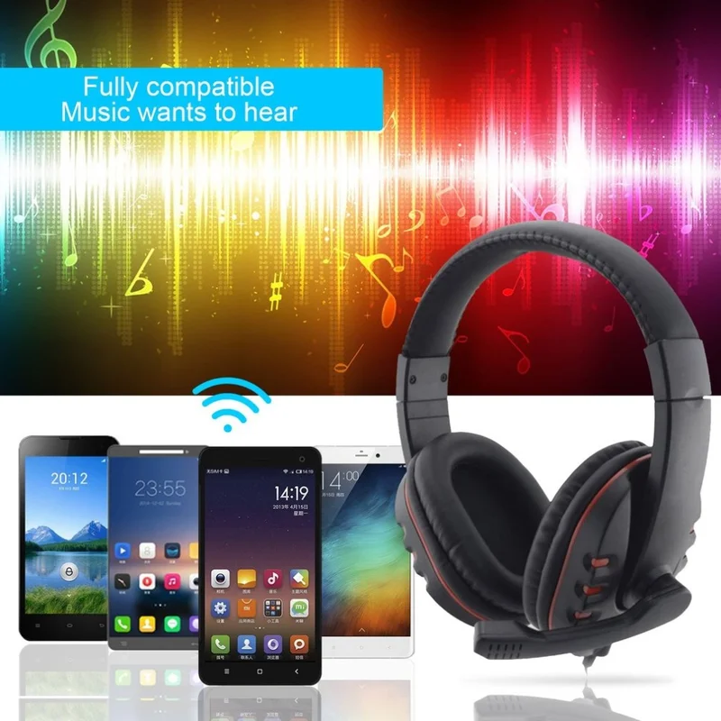 Gaming Headphone 3 5mm Gaming Headset Headphone Earphone Music Microphone for PS4 Play Station 4 Game PC Chat for Phone Headset