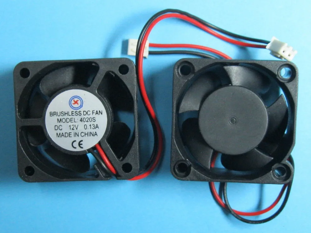 2 предмета Бесщеточный Охлаждающий вентилятор постоянного тока 12 V 4020 S 5 лезвий 40x40x20 мм-подшипника