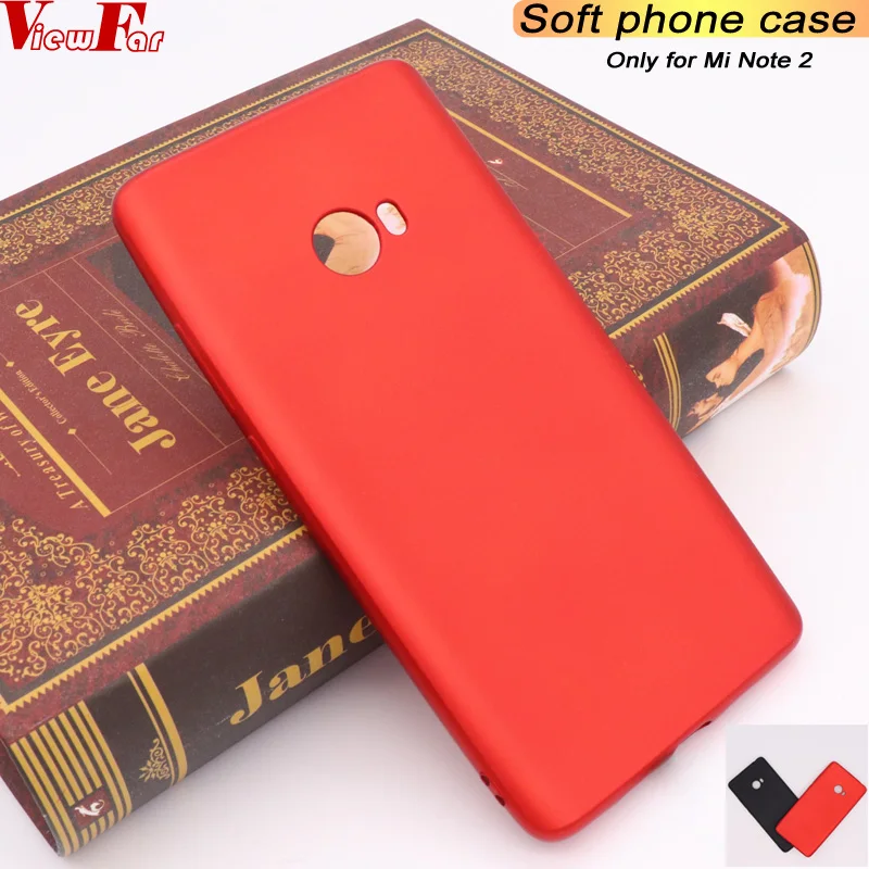 

Viewfar Red Cases For Xiaomi Mi Note 2 Note2 Cover For Xiaomi Mi Note 2 Case Soft TPU Black Cover For Mi Note 2 Note2 Matte Gel