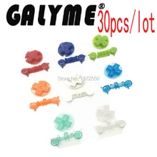 30 шт./партия, Популярные разноцветные брелоки AB для GBGameboy Pocket nindogbp, пластиковые цветные кнопки D колодки, кнопки питания