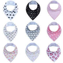 Новинка, 4 упаковки, качественная детская бандана унисекс, Слюнявчики для слюнявчиков и прорезывания зубов, подарочный набор, детское слюнявчик, полотенце