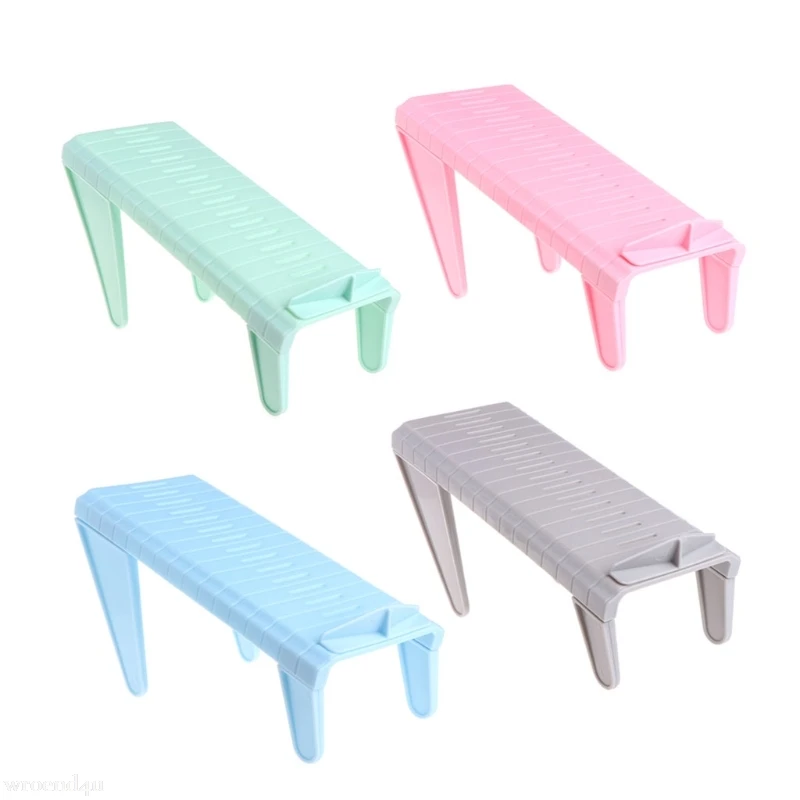 Assembly Home Shoes Base Space Saver Adjustable Height Double Layer Holder Storage Shelf