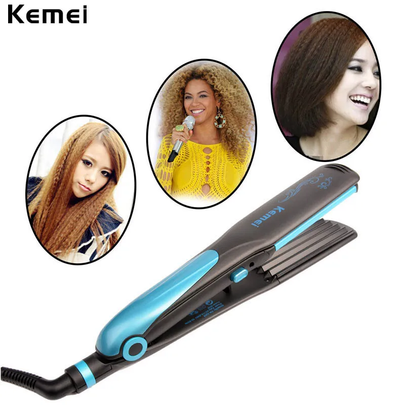 Profesyonel Seramik Saç Düzleştirici Mısır Tabaklar Düz Demir Doğrultma Ütüler Elektronik Bigudi Şekillendirici Araçlar Saç Crimper